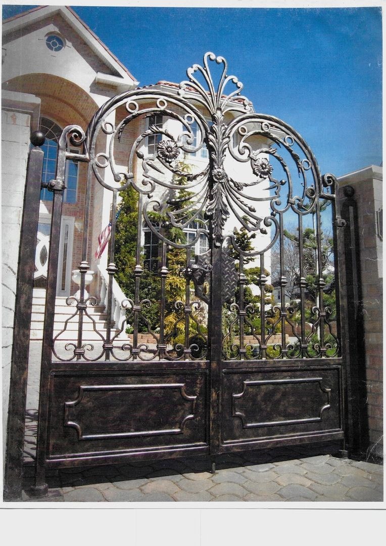 Ornamental iron staircase railings