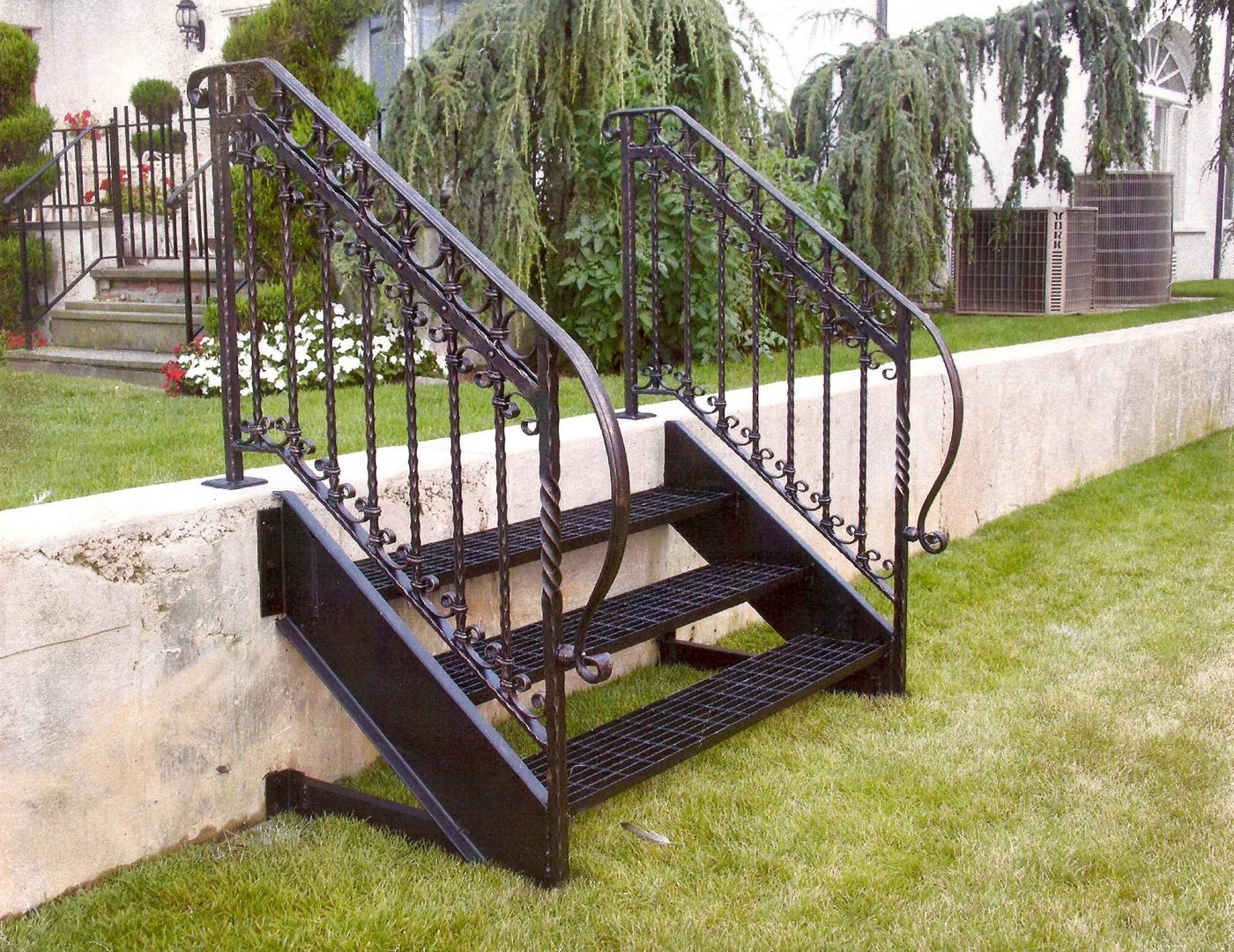 Wrought iron exterior door