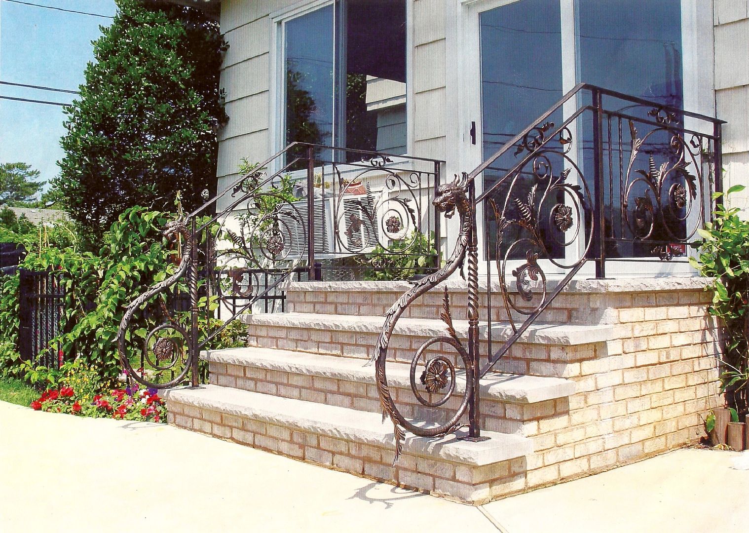Iron staircase handrail