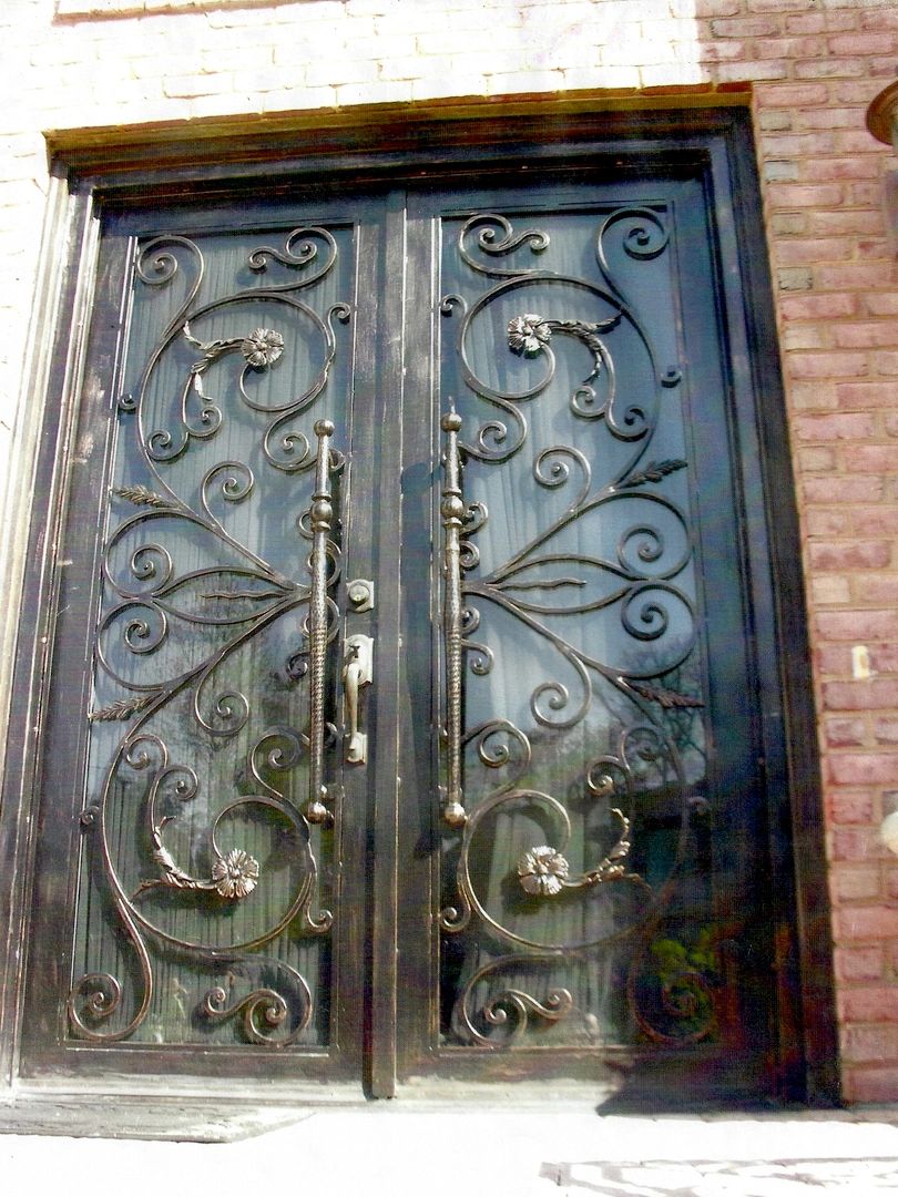 Custom iron exterior door