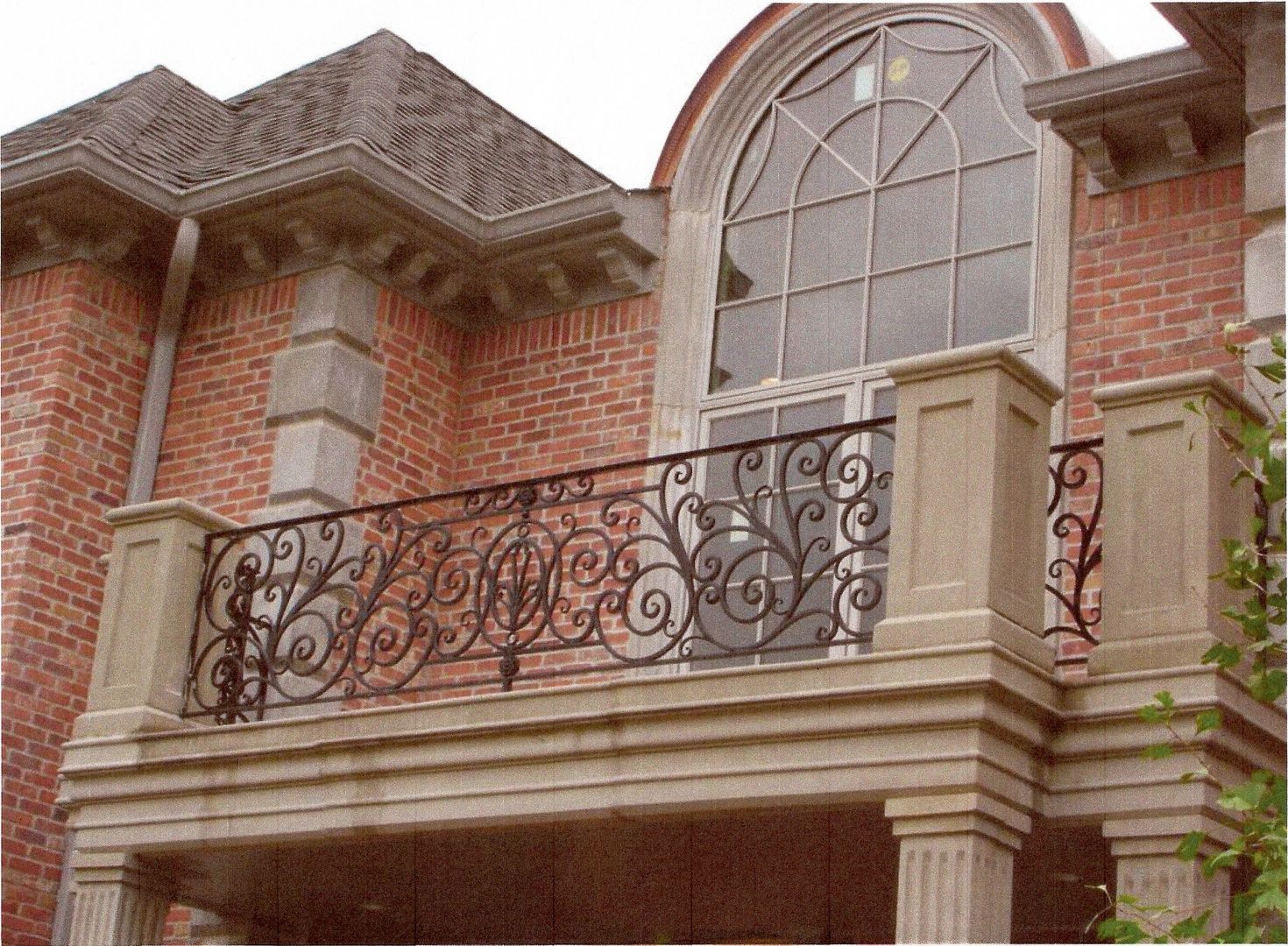 Decorative iron scrollwork