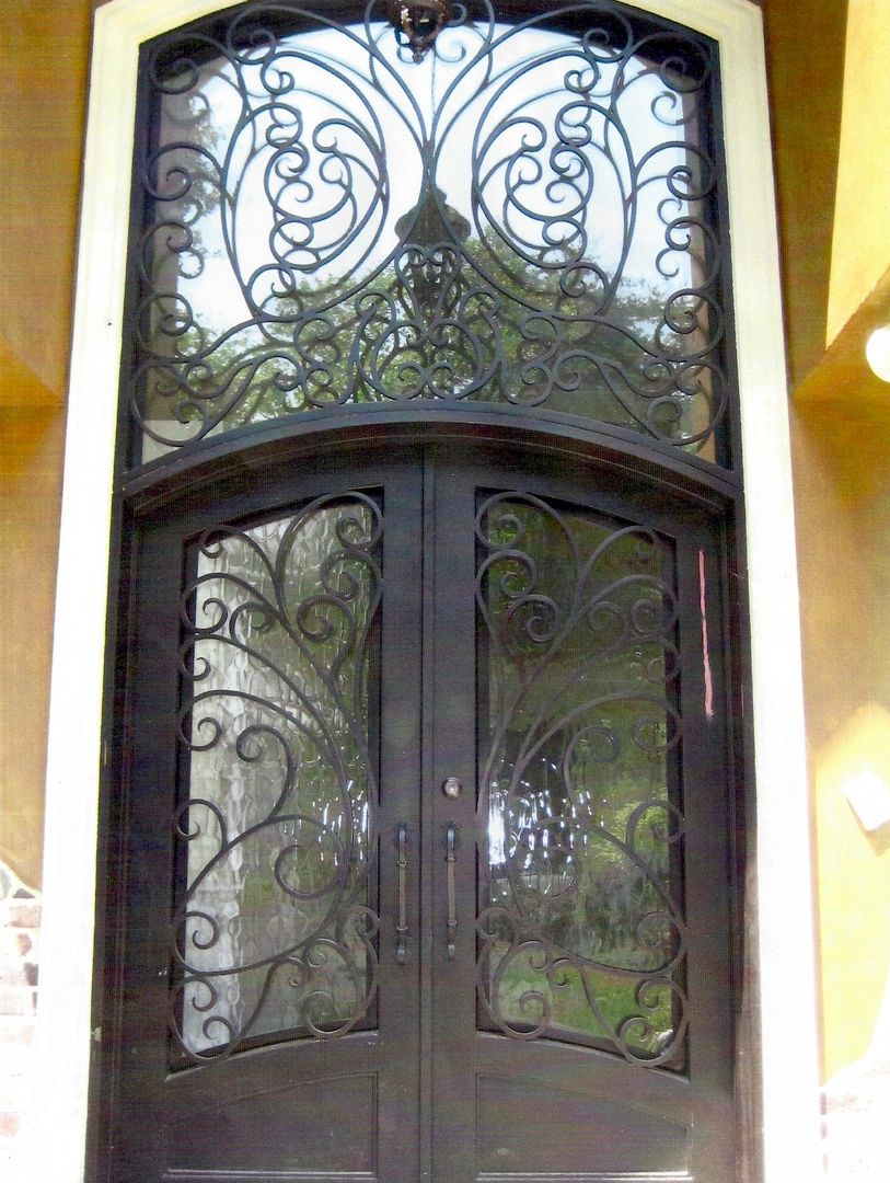 Ornamental iron exterior door